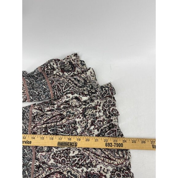 American Eagle Outfitters Women's Paisley Boho Tassel Top Shirt Size Small - Picture 14 of 15